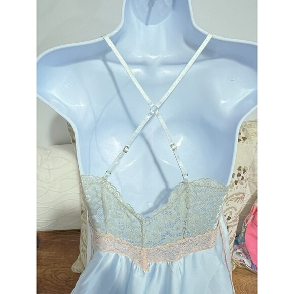 Free People Intimately Just Dreamy Maxi Slip Dress Sky Combo Airbrush Floral S - Picture 10 of 11